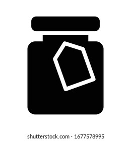 honey jar vector glyph flat icon 