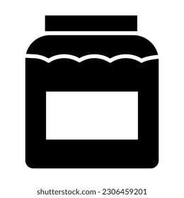 Honey Jar Vector Glyph Icon For Personal And Commercial Use.
