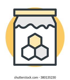 Honey Jar Vector Icon