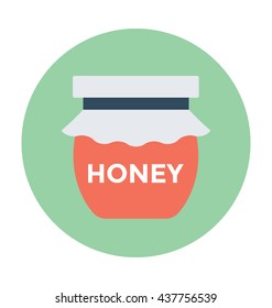 Honey Jar Vector Icon