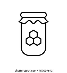 Honey jar vector icon