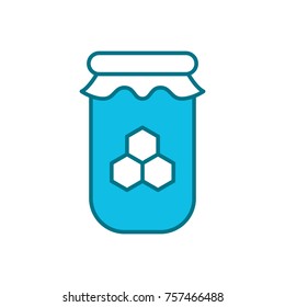 Honey jar vector icon