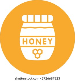 Ilustración de diseño de icono de Vector de tarro de miel