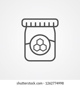 Honey jar vector icon sign symbol