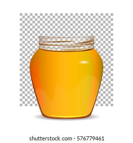 Honey Jar. Vector Illustration.