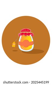 Honey jar vector illustration hand drawing 