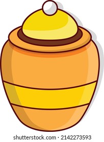 honey jar Vector illustration on a transparent background.Premium quality symmbols. vector line flat     icon for concept and graphic design.