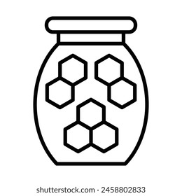 Honigglas Vektorgrafik Line Icon Design