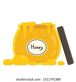 Honey jar vector. honey jar on white background.