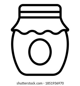 honey jar vector outline icon. Modern thin line symbols. Collection of traditional elements.