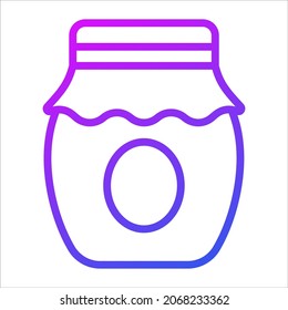 honey jar vector outline icon. Modern thin line symbols. Collection of traditional elements.