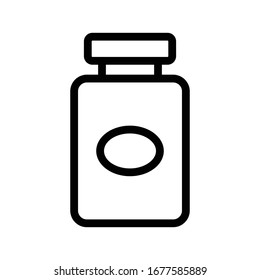 honey jar vector thin line icon 