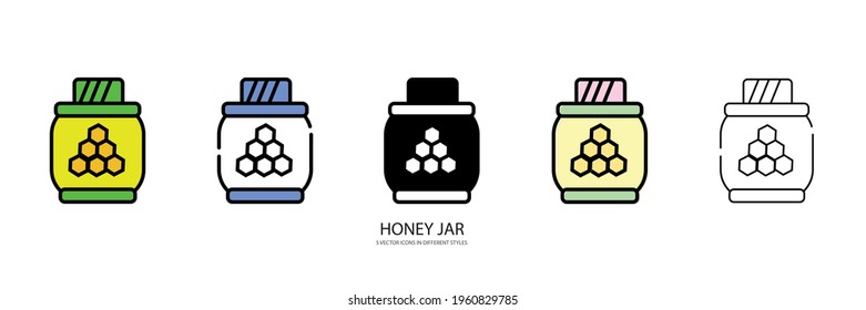 Honey Jar vector type icon