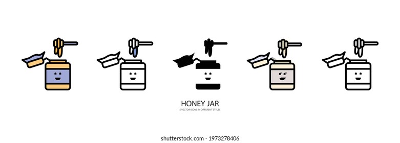 HONEY JAR vector type icon