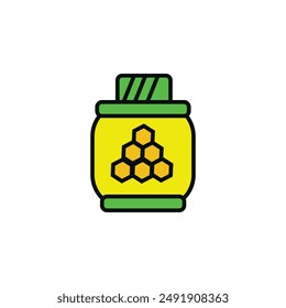 honey jar vector type icon