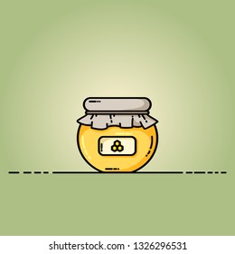 Honey jar web icon. Vector illustration in flat style