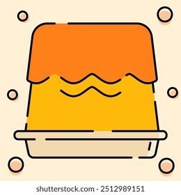 Honey Jelly Illustration Flat Design Style, Perfect for Dessert Theme Design