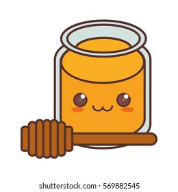 honey kawaii icon image vector illustration design 