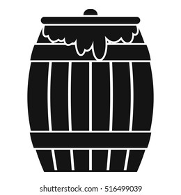 Honey keg icon. Simple illustration of honey keg vector icon for web