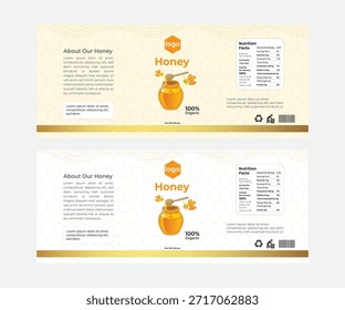 Diseño de la etiqueta de la miel diseño del frasco de diseño de embalaje etiqueta de miel de oro etiqueta creativa de miel etiqueta de miel diseño de la Plantilla