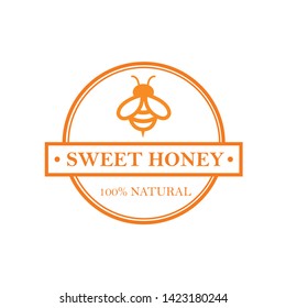 Honey Label isolated on white background
