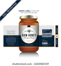 Honey label and natural honey design with vector new honey jar label product design creative packaging gold honey and black label sticker label.