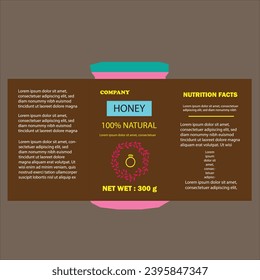 Honey label and natural honey design with vector new honey jar label product design creative packaging vector editable graphic design template, food label design etc.eps file.