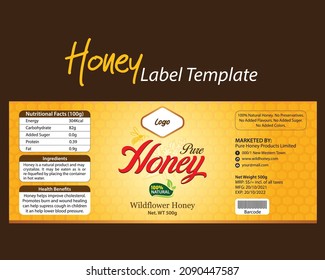 Honey label packaging design elements for  all kind of branding and identity .