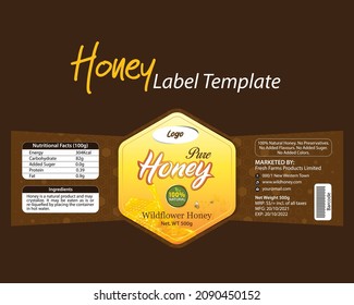 Honey label packaging design elements for  all kind of branding and identity .