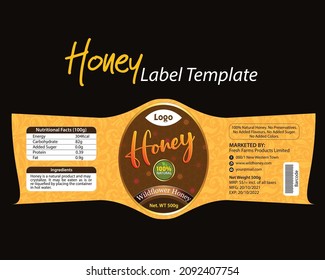 Honey label packaging design elements for  all kind of branding and identity .