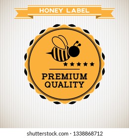 Honey label. Vector logo and packaging design template.