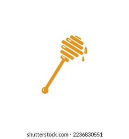 Honey ladle icon vector isolated on white background Vector illustration