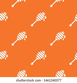 Honey ladle pattern vector orange for any web design best
