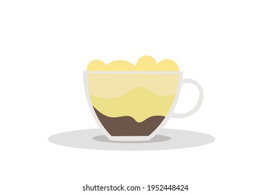 Honey Latte Cream Recipe Vector