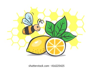 honey lemon bee natural