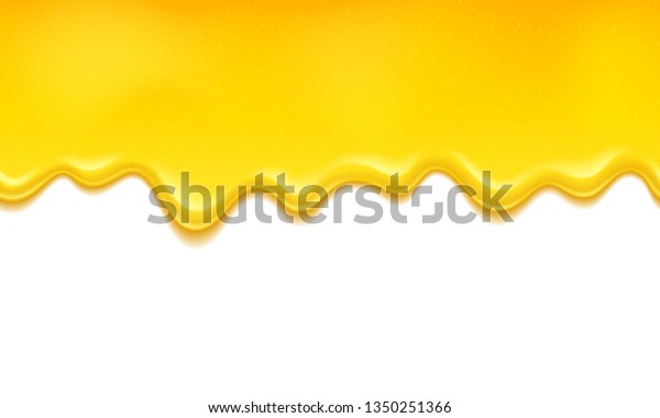 蜂蜜かレモンのゼリーのしずく 蜂蜜が落ちるベクターイラスト シームレスな水平背景 のベクター画像素材 ロイヤリティフリー