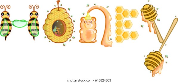 Honey lettering 