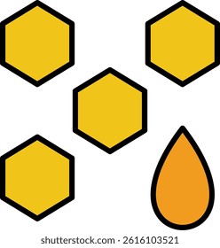 Honey Line Filled Vector Icon Design