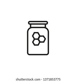 Honey line icon. Drinking, warm, delicious. Tea concept. Vector illustration can be used for topics like home, daily life, morning and evening