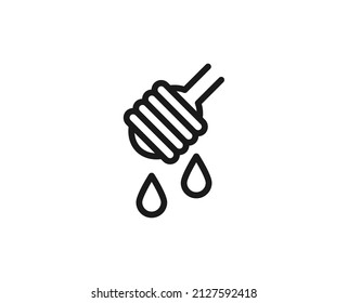 Honey line icon. High quality outline symbol for web design or mobile app. Thin line sign for design logo. Color outline pictogram on white background