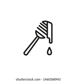 Honey line icon. Natural, sweet, bee. Organics concept. Vector illustration can be used for topics like environment, ecology, food