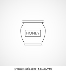 Honey Line Icon On White Background