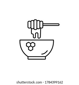 honey line icon. Signs and symbols can be used for web, logo, mobile app, UI, UX