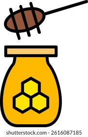 Honey Line Vector Icon Design