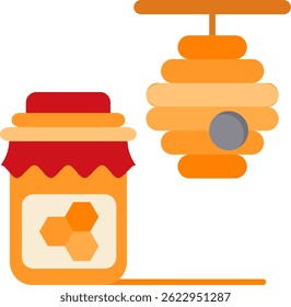 Línea de miel de diseño de íconos de Vector