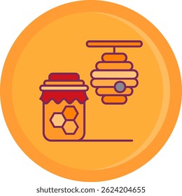 Honey Line vector Icon Design