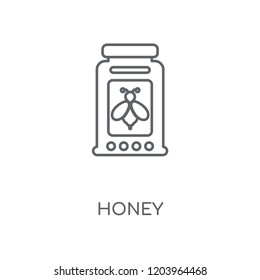 Honey linear icon. Honey concept stroke symbol design. Thin graphic elements vector illustration, outline pattern on a white background, eps 10.