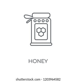 Honey linear icon. Honey concept stroke symbol design. Thin graphic elements vector illustration, outline pattern on a white background, eps 10.