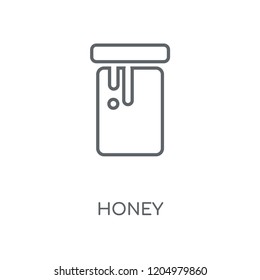 Honey linear icon. Honey concept stroke symbol design. Thin graphic elements vector illustration, outline pattern on a white background, eps 10.