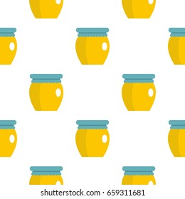 Honey liquid bank pattern seamless flat style for web vector illustration